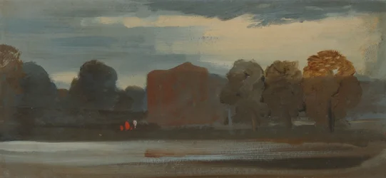 Paysage avec lac